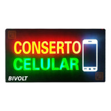 Placa Painel Led  Luminoso Conserto Celular Piscando Bivolt