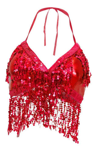 Fringe Belly Dance Costume Bra Halter Bellydance Top