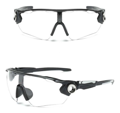 Oculos Ciclista Branco Lente Transparente Noturno - O Melhor