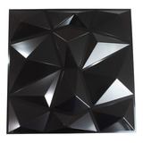 Panel Decorativo 3d Pvc Prismas Negro Decoform 10 Piezas