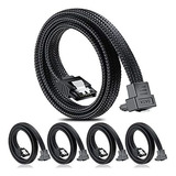 Electop Sata Iii Cable, 6gbps 90 Grados Angulo Recto Hdd Sd