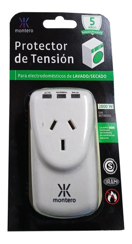 Protector De Tensión Para Lavarropas Secarropas 2800w