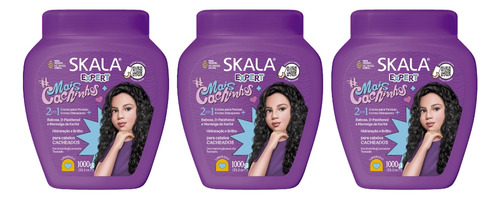 Creme Skala 1kg Mais Cachinhos-kit C/3un