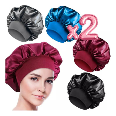 2 Gorro Satén Seda Dormir Sombrero Elástico Suave Calidad F Color Paquete 2 Talla Unitalla | MercadoLibre