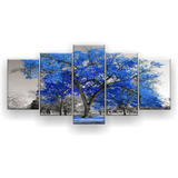 Quadro Decorativo Árvore Grande Várias Cores 115x60 5pc Sala