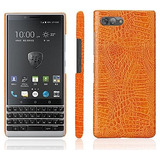 Funda Para Blackberry Key2 Cuero Sintetico Ligero En Naranja