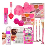 Kit De Maquillaje Par Nena Sombras Glitter Juego Niña Regalo