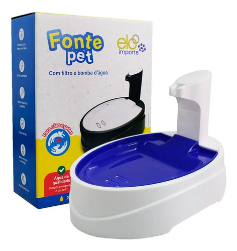 Bebedouro Gato Fonte Pet C/ Filtro Prático Silencioso Bivolt