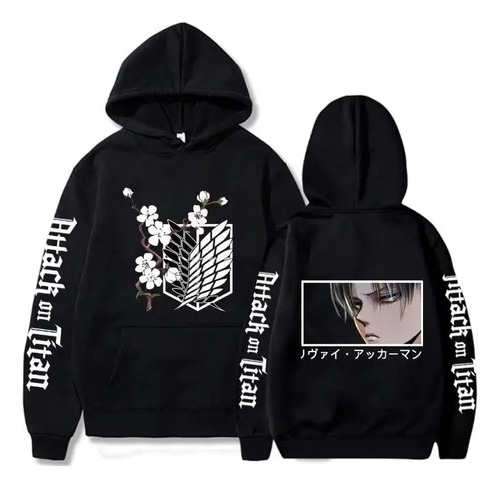 Sudadera Con Capucha Hot Anime Attack On Titan Levi Ackerman