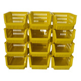 20 Caixas Bin Organizadora Plástica Empilhavel Plástico Cest