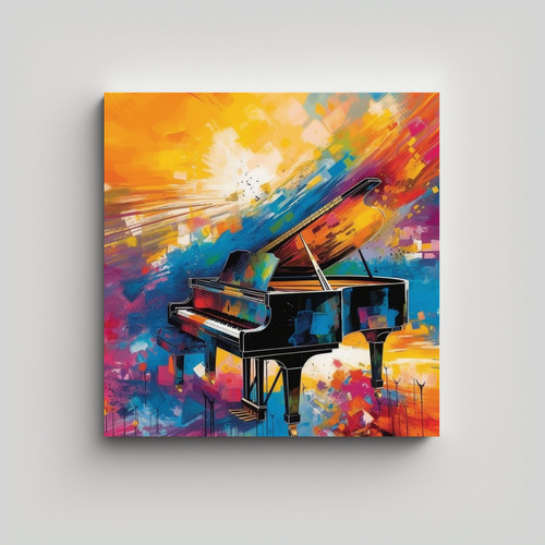 70x70cm Cuadro Decorativo Composición Espectacular En Piano