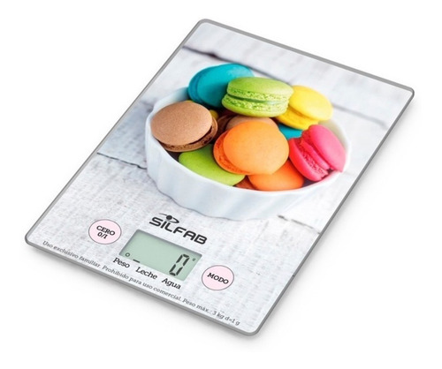 Silfab Bc300 Balanza De Cocina Digital Hasta 3 Kilos Color Cooking