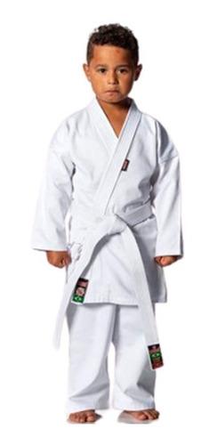 Kimono Karate Start Infantil Brim Com Faixa Branca Shiroi 