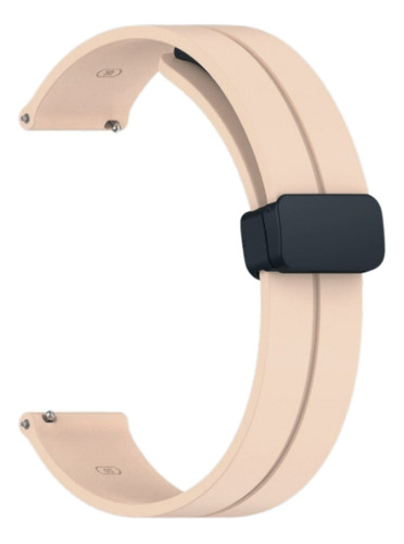 Pulseira Fecho Metalizado Para Samsung Watch 6 40/43/44/47mm Cor Nude