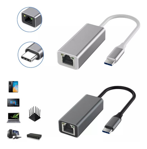 Adaptador Usb 3.1 Tipo Ca Ethernet Lan 1000 Mbps Hd Speed