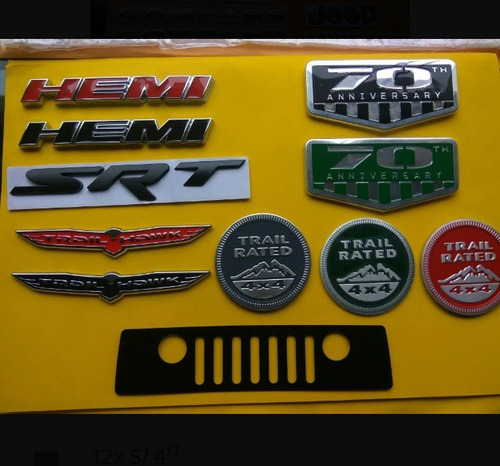 Jeep Logos Emblemas Wrangler Grand Cherokee Liberty Renegade Foto 4