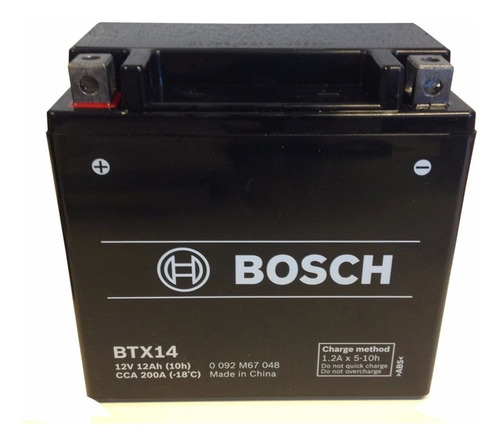 Bateria Bosch Ytx14-bs = Btx14 Gel Agm Bmw F650 Gs Fas Motos