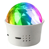 Luz Led Mini Disco Audiotimica Bola Bolichera Rgb Recargable