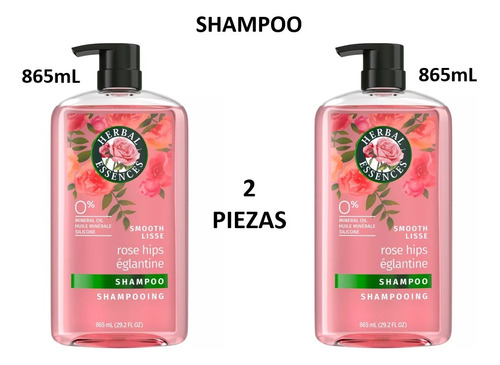 Shampoo Herbal Essences Pétalos De Rosa 865ml (2 Pack)