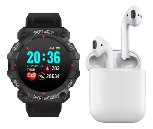 Smartwatch Reloj Inteligente Fd68 + Auriculares Inalámbricos