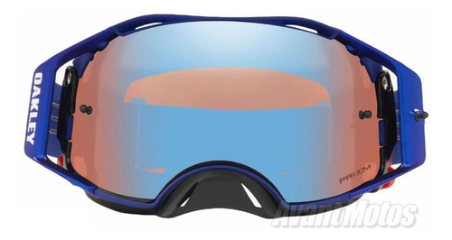 Antiparras Oakley Motocross Airbrake Blue Sapphire Avant Color De La Lente Iridium Color Del Armazón Azul Talle Ajustable