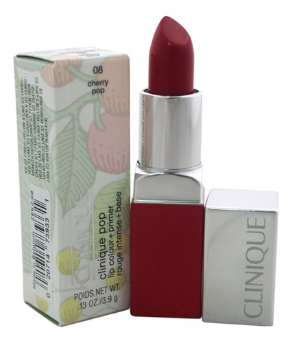 Lápiz Labial Clinique Pop Lip Colour + Primer #08 Cherry Pop