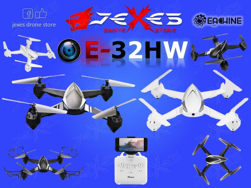 Drone Eachine E32h Wifi 720p Control De Altura Giros 360 Led