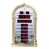 Reloj Para Pared Al-fajia 8 Azan, Dorado, C/ Termómetro