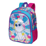 Mochila Escolar + Lancheira Infantil Feminina Unicórnio