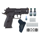 Pistola Pressão Airgun P226 X-5 Metal Co2 Gbb 4.5mm + Kit