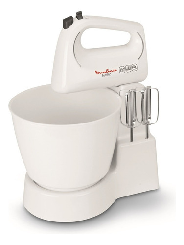 Batidora Moulinex Con Bowl Facilita 3 Velocidades Blanca Color Blanco