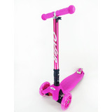 Monopatin Overtech Maxi-891 Plegable Niños 4 Ruedas Led Reforzado 80kg Color Rosa