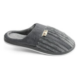 Pantufla Hombre Invierno Rayado Comodo Importado Ld 280