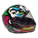 Capacete Fechado Fw3 Gt Joker Coringa Preto Tamanho 60