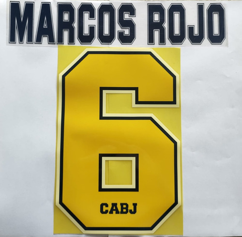 Estampa 6 Marcos Rojo Boca 2022/23 Utilería Camiset Suplente