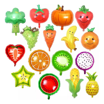 16 Globos Verdura Y Frutas Kit Decoración Cumpleaños Fiesta | MercadoLibre