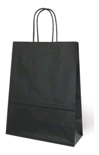 Bolsa De Papel Negra 41x33x17cm, 120gr, Pack De 30 Unidades.