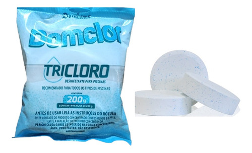  Pastilha De Cloro Para Piscina Domclor 200 Gramas