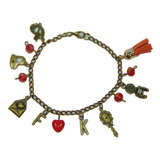 Pulsera Frida Kahlo Charms Espejo Silla Corazón Carta Godete