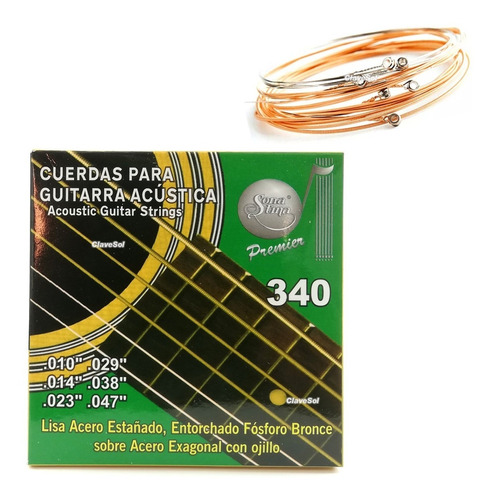 Cuerdas Guitarra Electroacustica Fosforo Bronce Cal. 10 S1