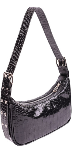 Cartera Baguette Mini Bag Charol Croco