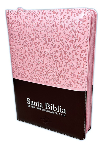Biblia Reina Valera 1960 Letra Grande Pjr Índice Rosa Marrón