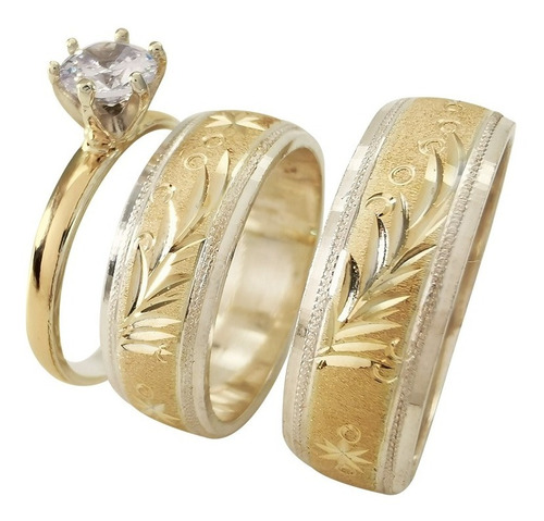 Argollas Matrimonio Oro 18k Plata Obsequio Anillo Compromiso