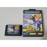 Cartucho Super Kick Off  Na Caixa Original Mega Drive.