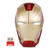 Ratón Óptico Inalámbrico Iron Man Mk46 Con Ojos Led