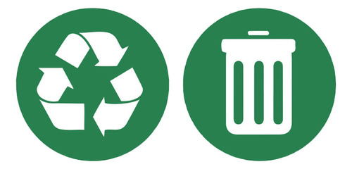 Cartel De Reciclaje Y Basura, Pegatinas Reciclables Para Bot