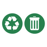 Cartel De Reciclaje Y Basura, Pegatinas Reciclables Para Bot