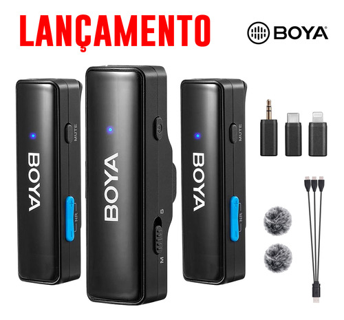 Microfone Boya Lapela Boyalink A2 Android/ios 3.5mm