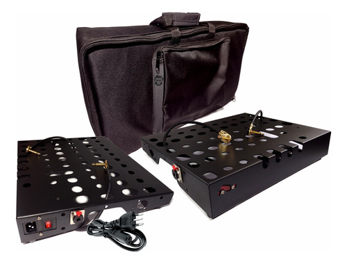 Pedalboard 40x30cm+eletrica Completa+ Kit Jack+bag Semi Case