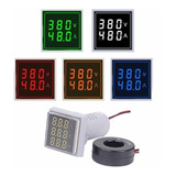 Voltimetro Amperimetro Digital Blanco Ac 60-500v 0-100 Amp